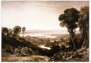 F.28.I「Liber Studiorum」からのセヴァーンとワイのジャンクション、1811 作： Joseph Mallord William Turner